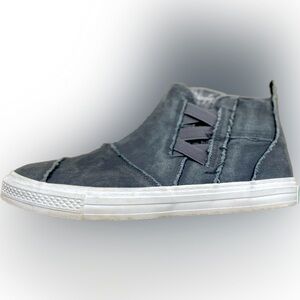 Blowfish high top shoes dark gray side zipper side size 9